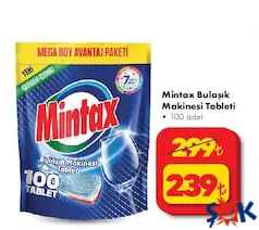 MİNTAX BULAŞIK MAKİNESİ TABLETİ 100'LÜ fiyat ve kampanya bilgisi